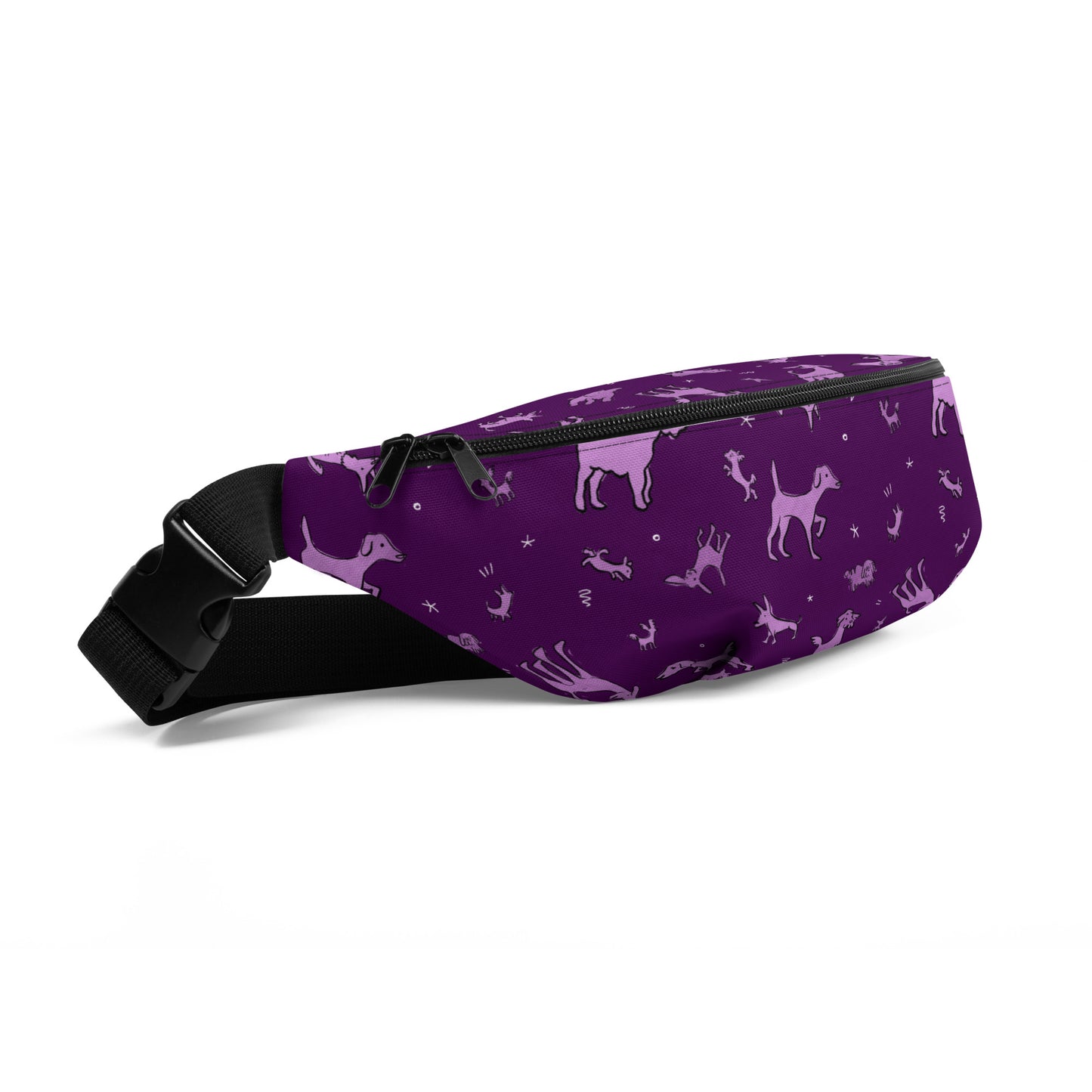 Fanny Pack - Purple Dogs