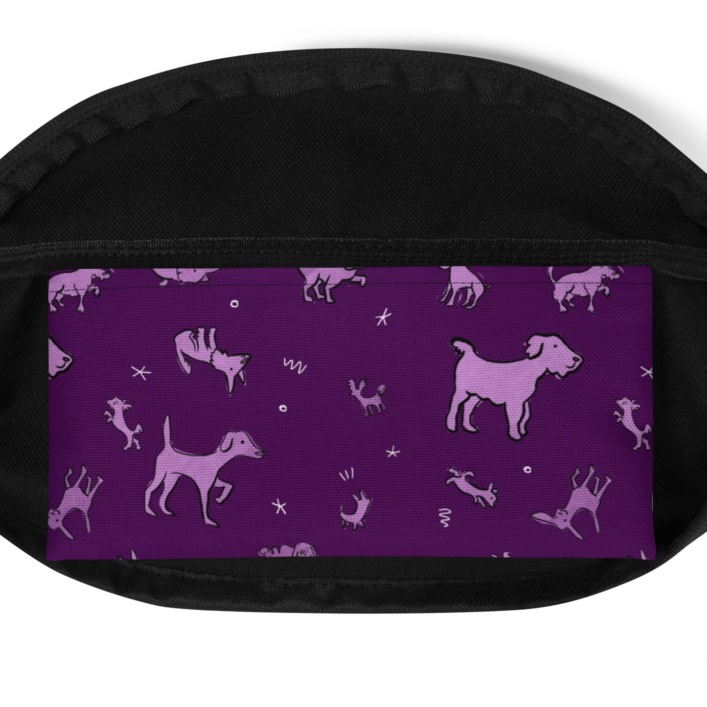 Fanny Pack - Purple Dogs