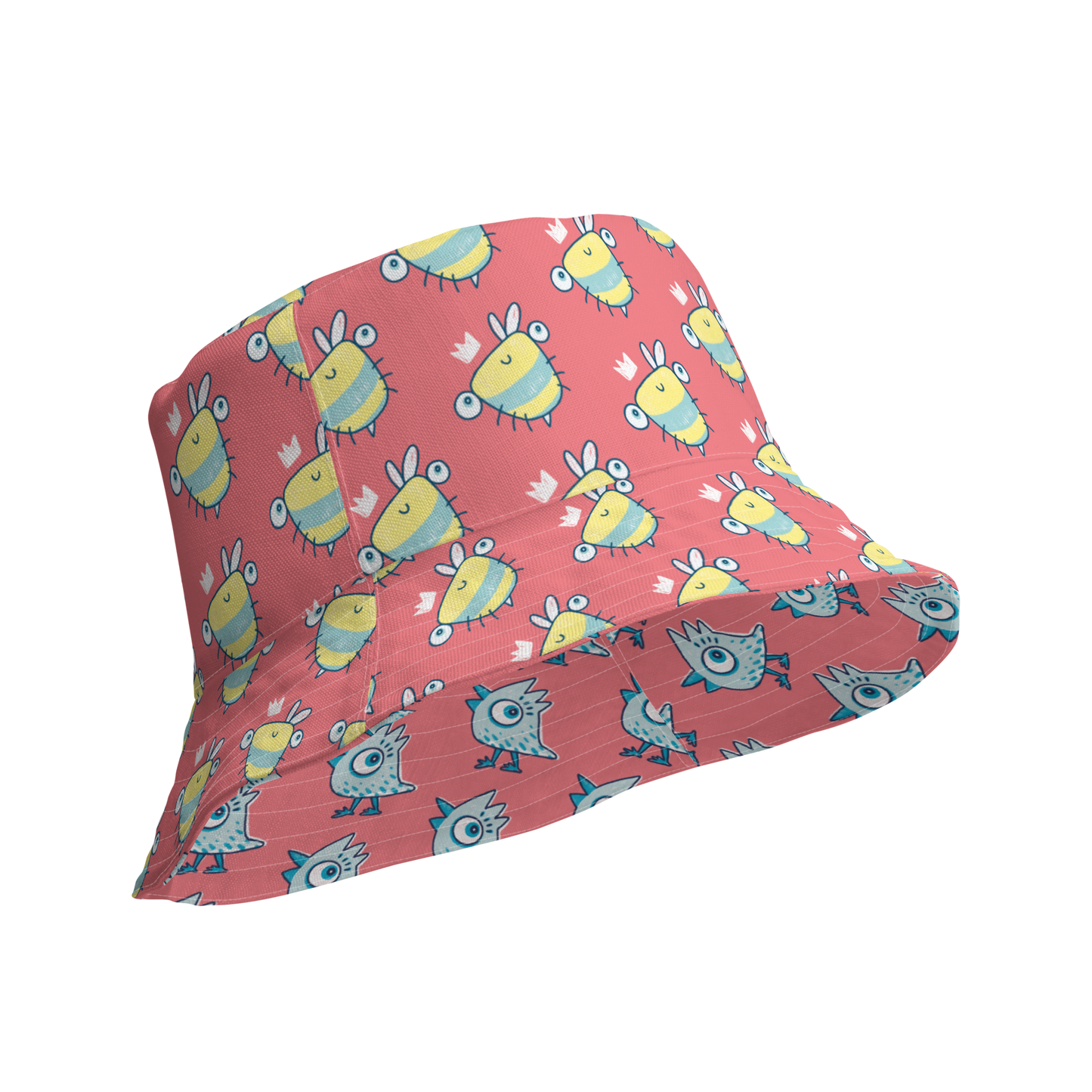 Bird & Bee Reversible Bucket Hat