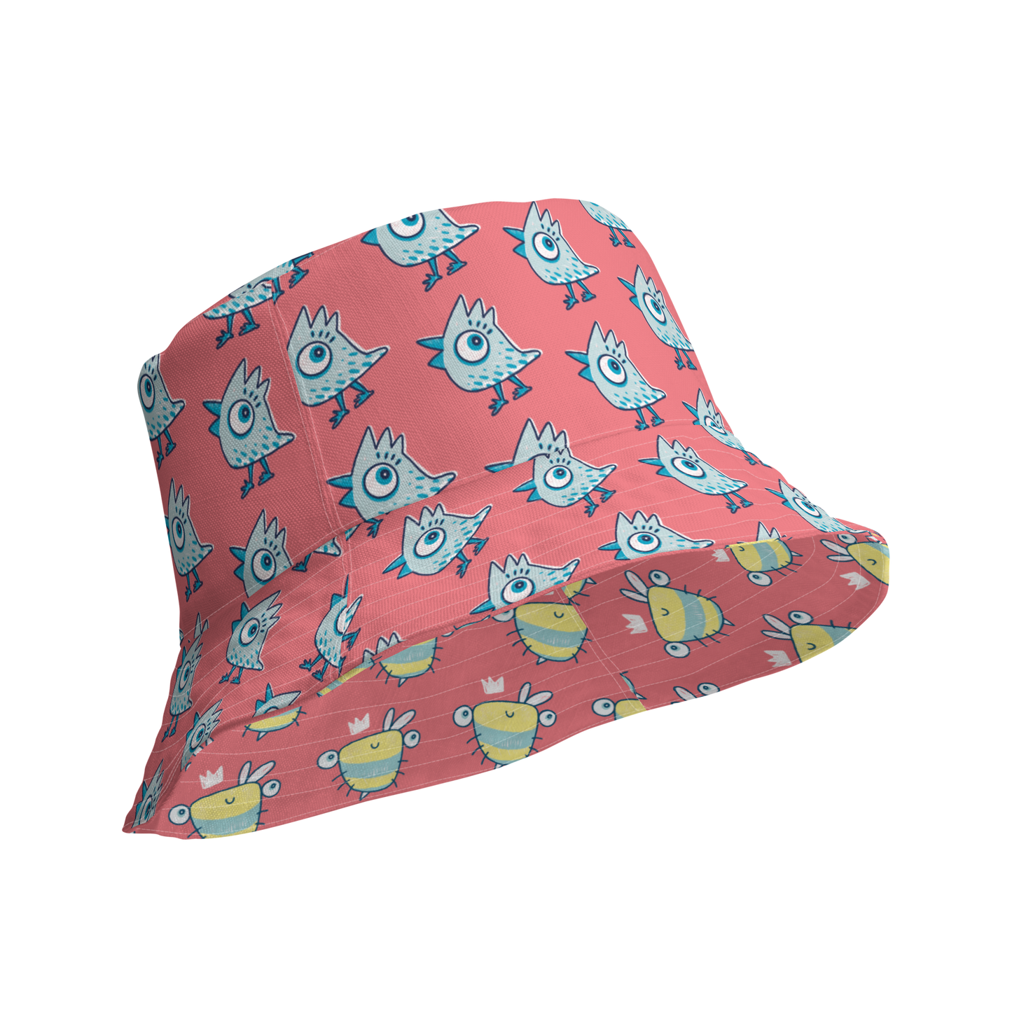 Bird & Bee Reversible Bucket Hat