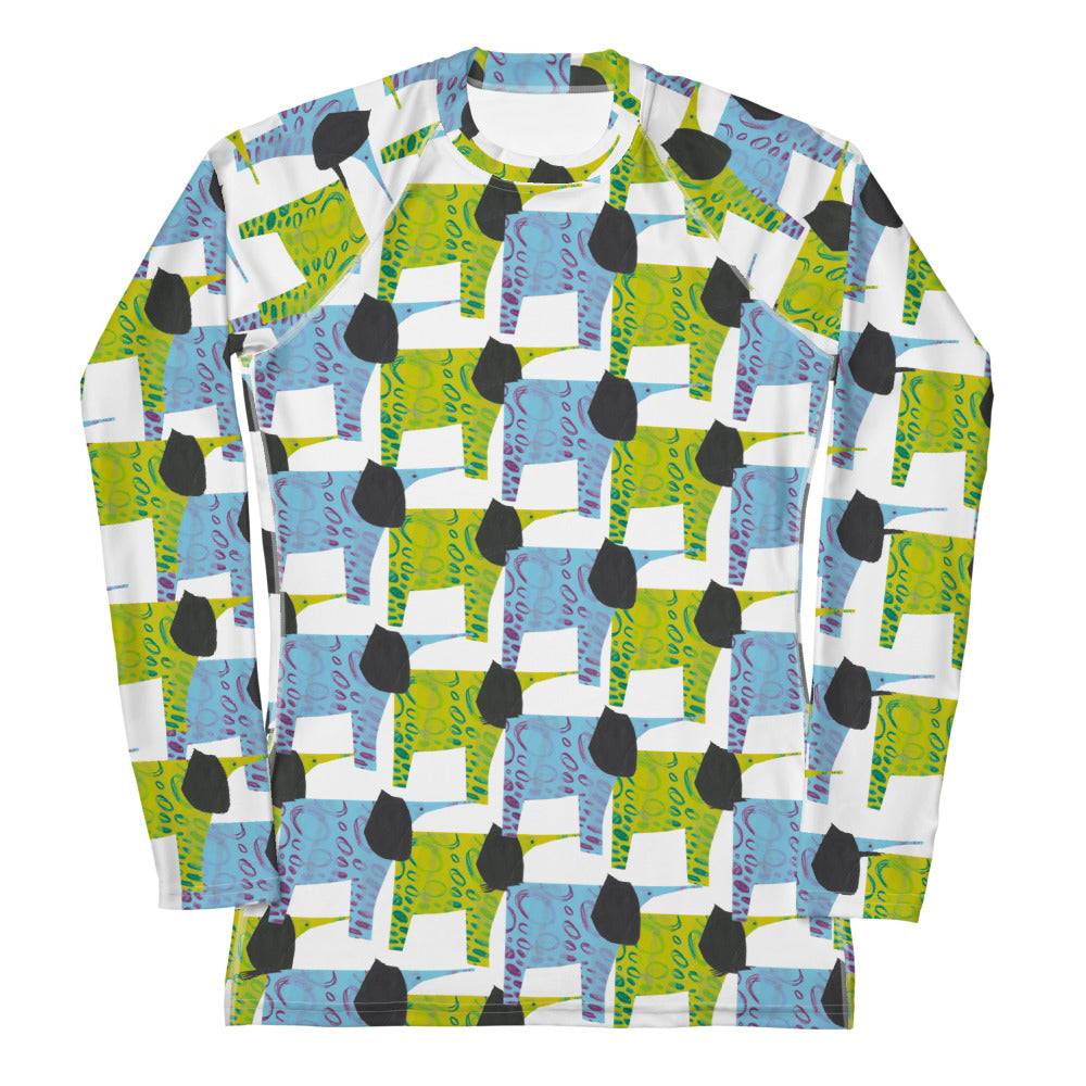 Women's Rash Guard - Elephants
