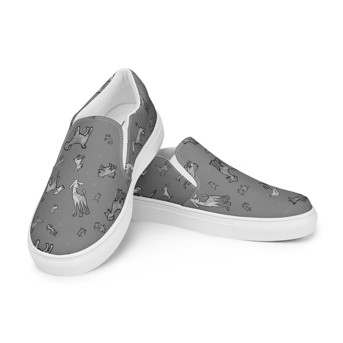 Men’s Slip-On Shoes - Gray Dogs