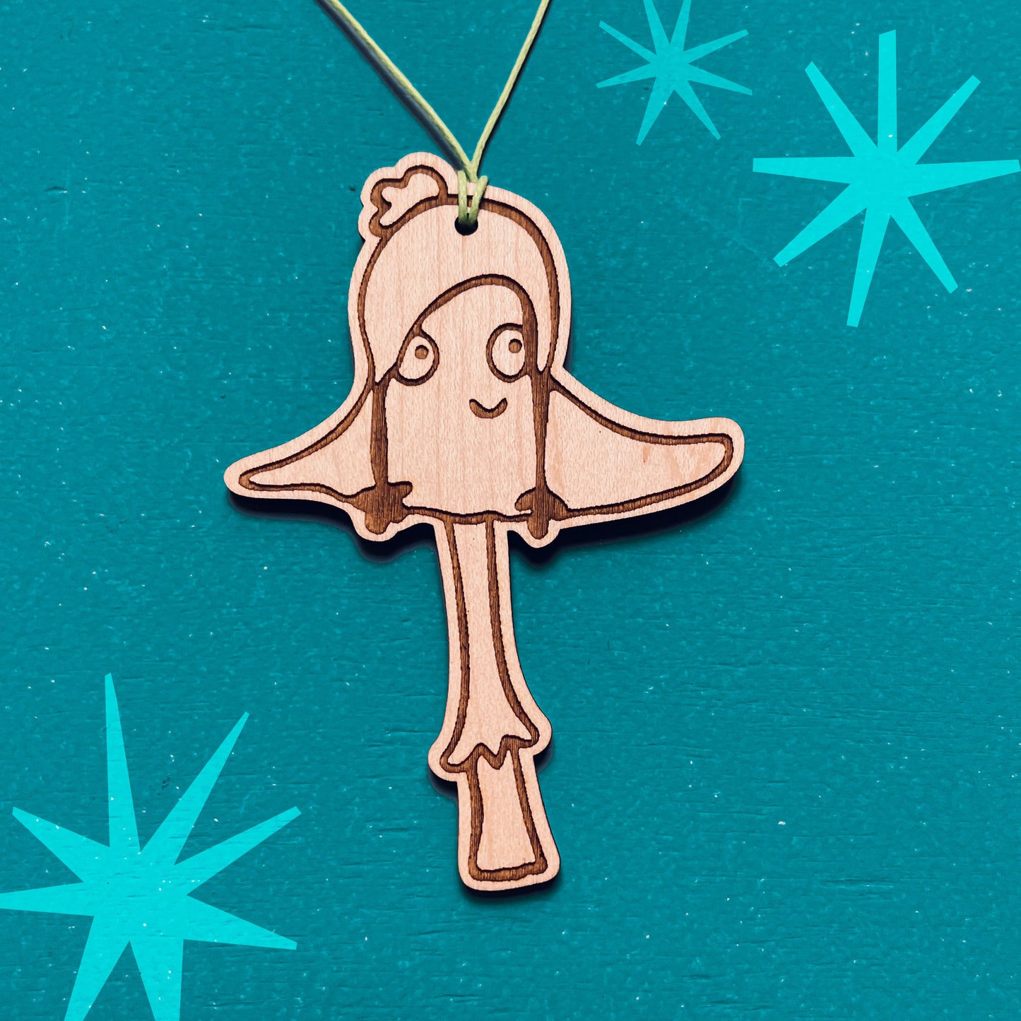 Slender Mushroom Ornament