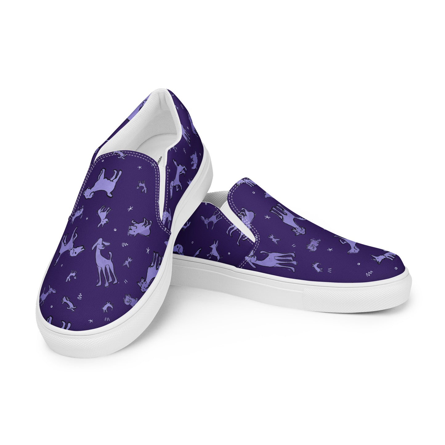 Women’s Slip-On Shoes - Grape Dogs