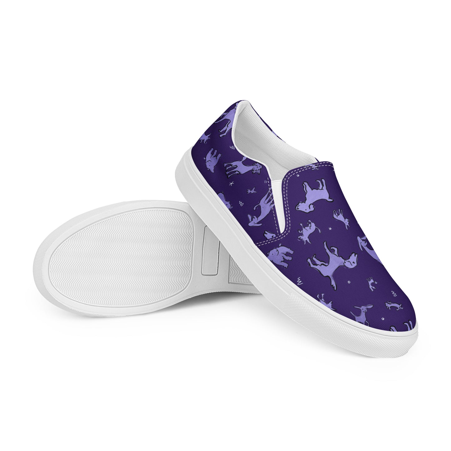 Women’s Slip-On Shoes - Grape Dogs