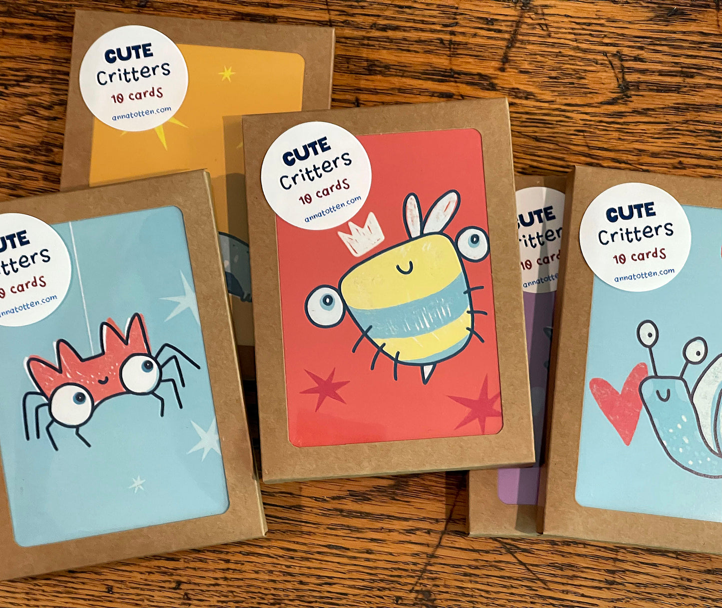 Cute Critters | Mixed Set of 10 Cards