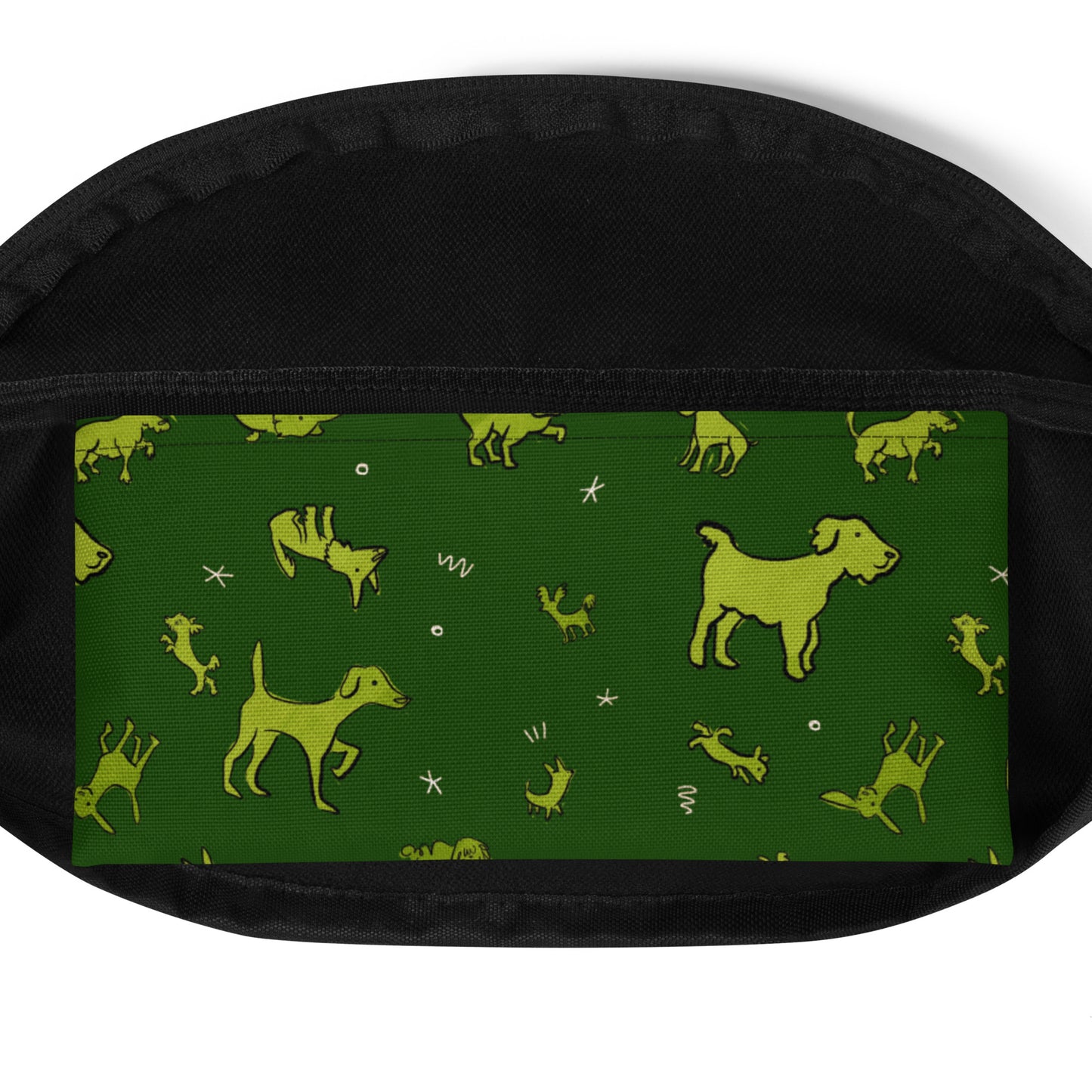 Fanny Pack - Green Dogs