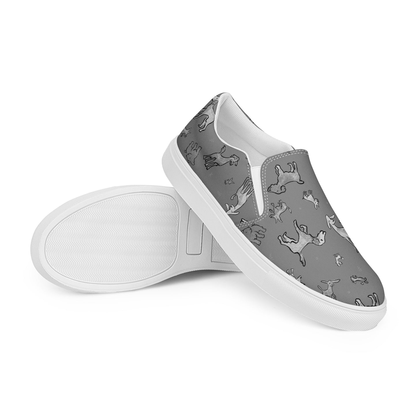 Men’s Slip-On Shoes - Gray Dogs